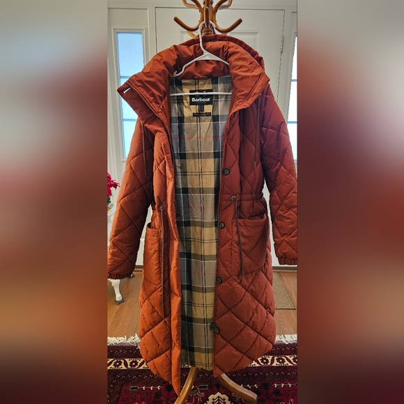 Women's Quilted Brown Coat - Picture 3 of 13